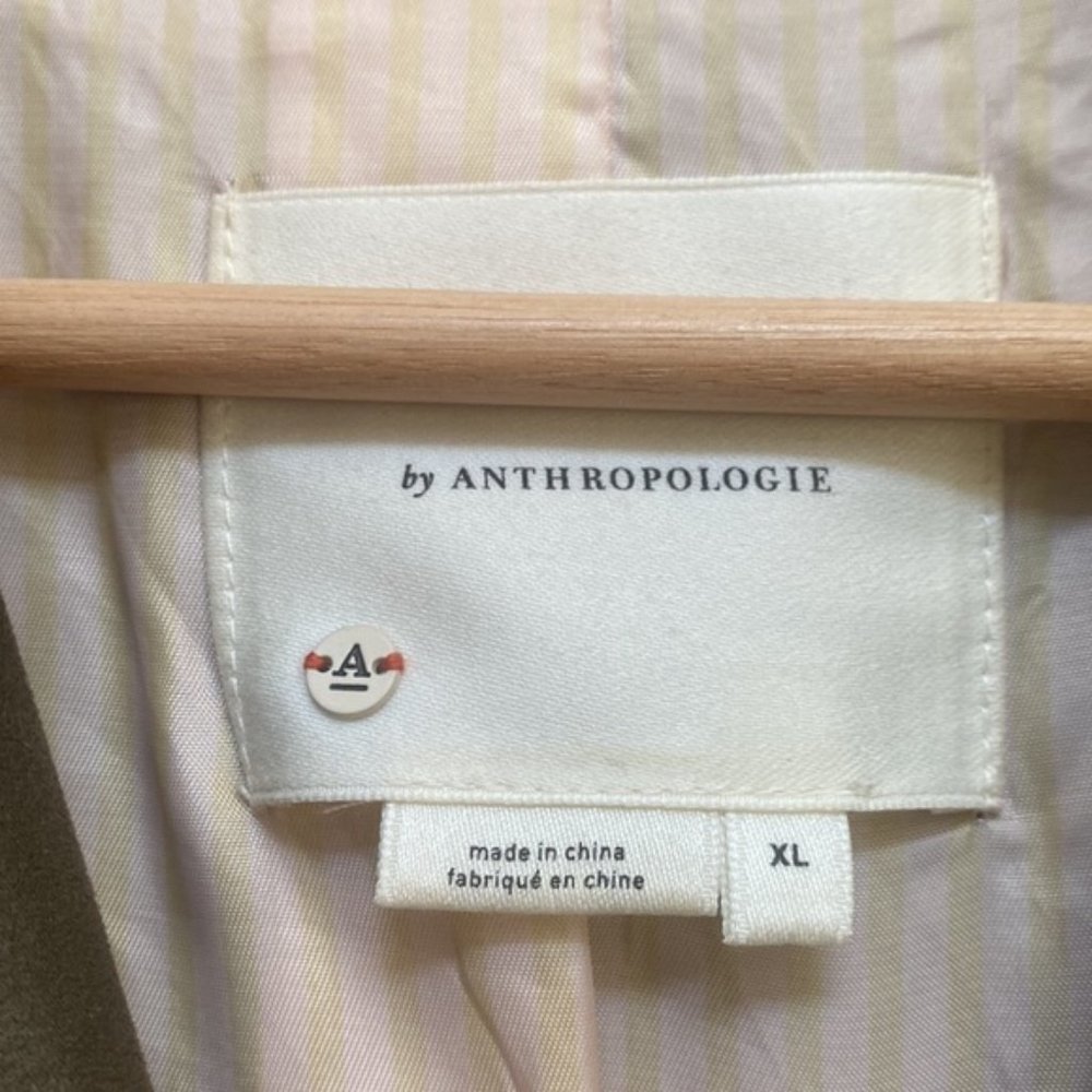 ❗️SOLD❗️By Anthropologie Ripley Sueded Longline Moto Faux Suede Jacket Size XL - Picture 5 of 10